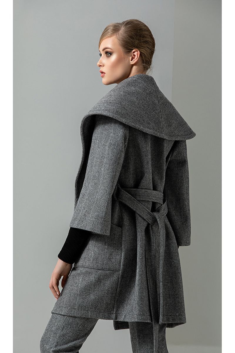 Женский комплект с пальто Diva 1271-1 серый