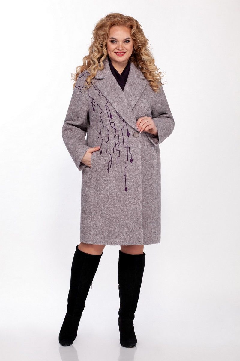 Женское пальто LaKona 1340 лиловая_дымка