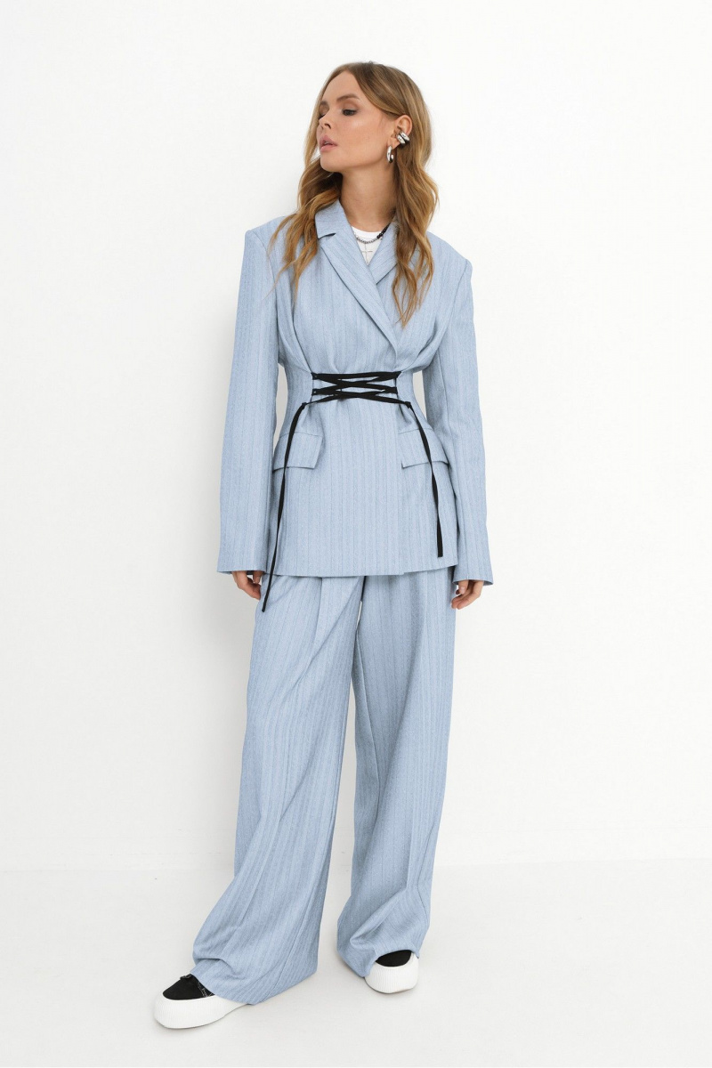 Брючный костюм PiRS 5854 голубой