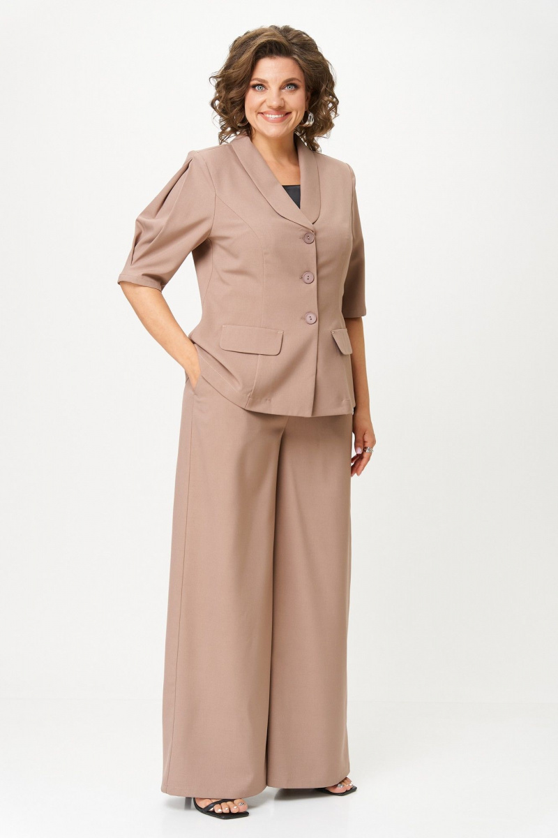 Брючный костюм ANASTASIA MAK 1283 капучино