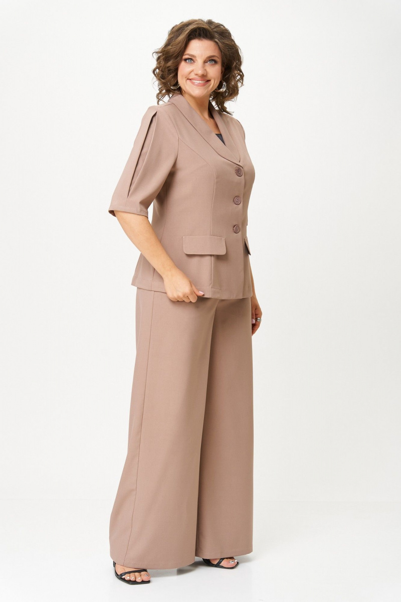Брючный костюм ANASTASIA MAK 1283 капучино