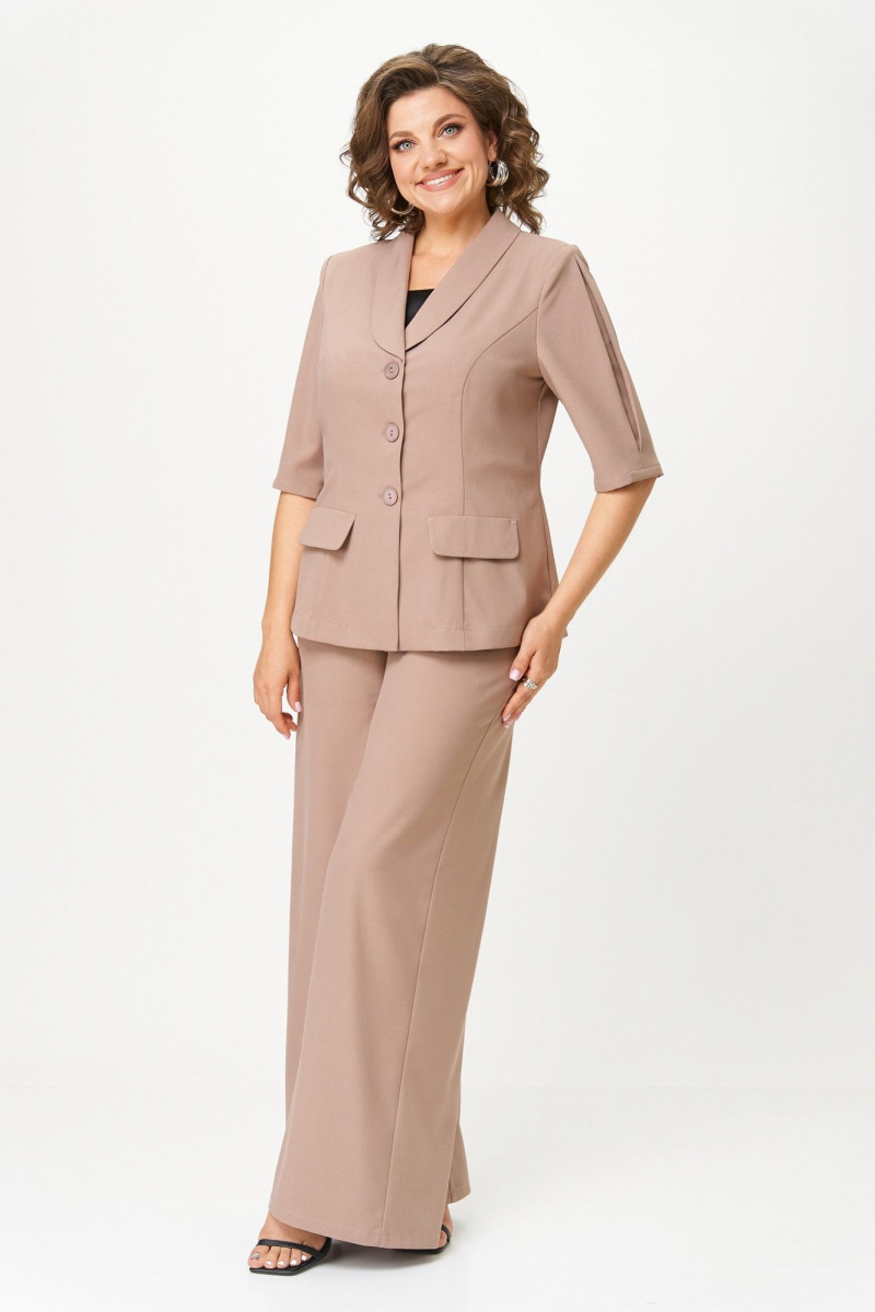 Брючный костюм ANASTASIA MAK 1283 капучино