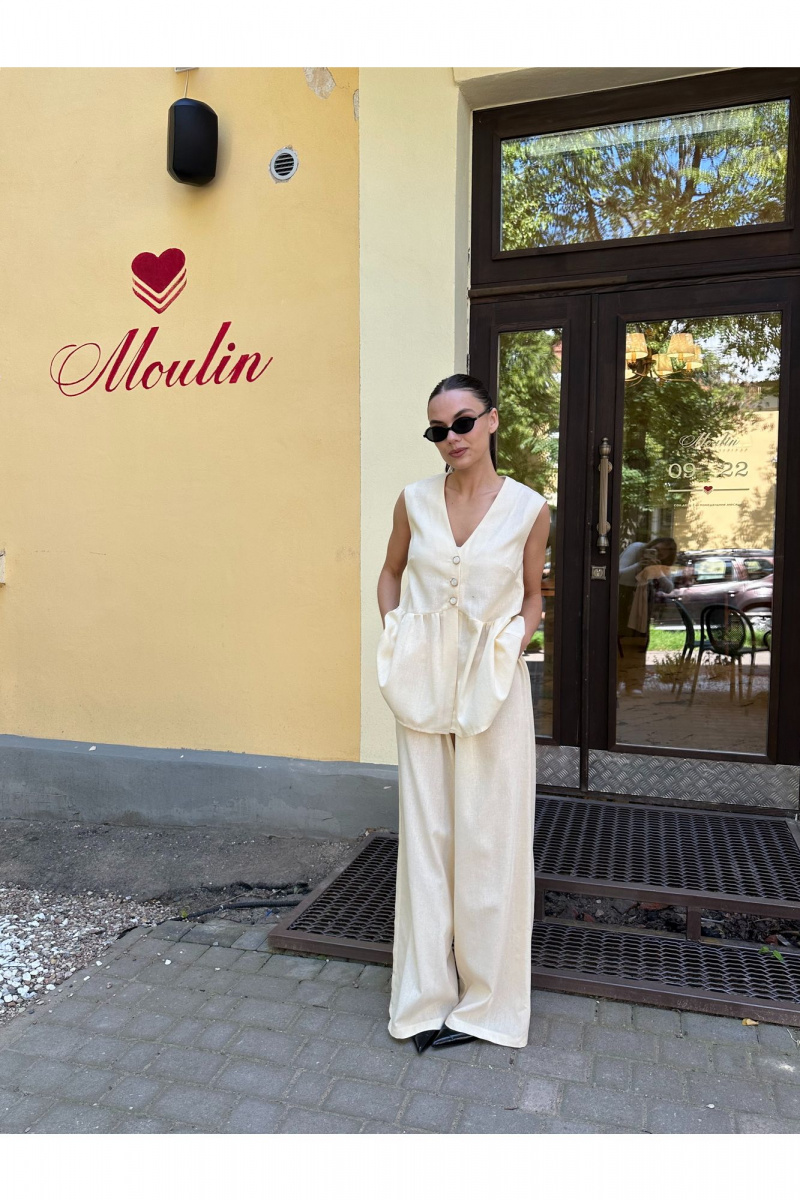 Брючный комплект THE.WOMAN 0331 сливочный