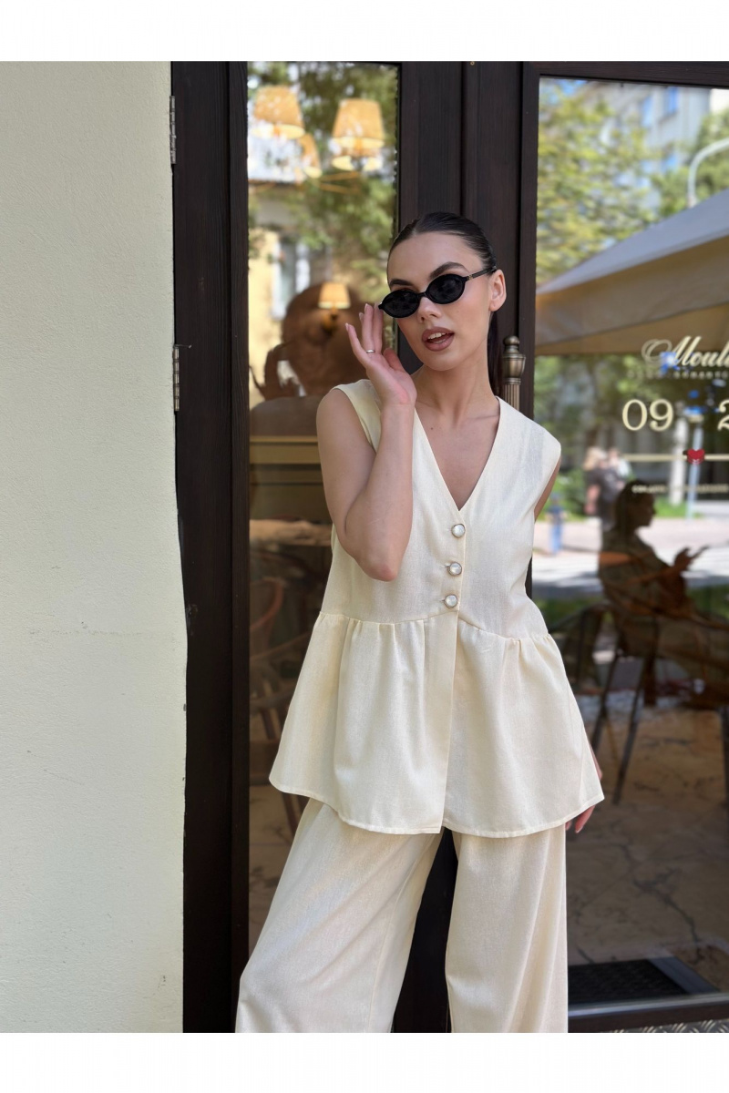 Брючный комплект THE.WOMAN 0331 сливочный