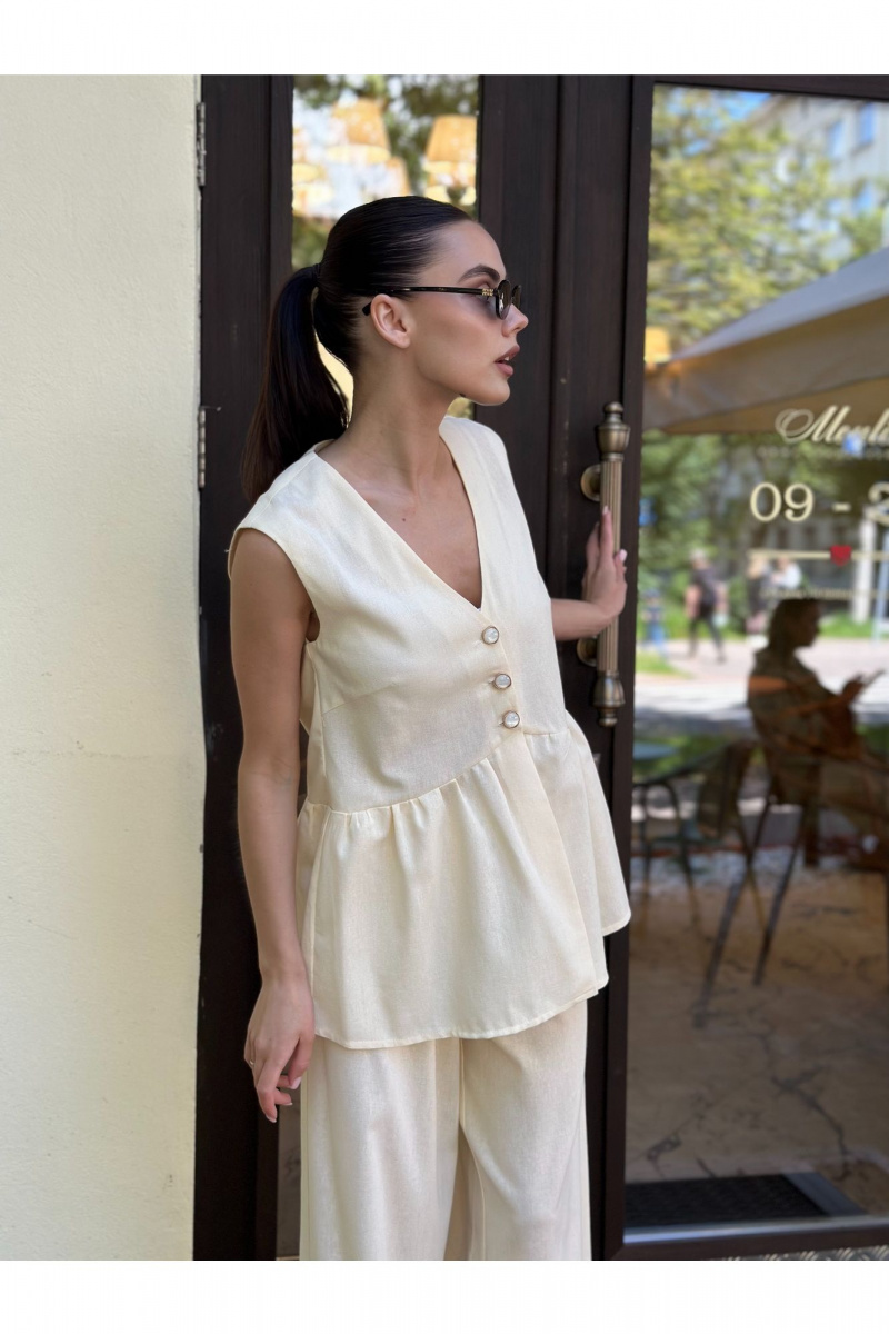 Брючный комплект THE.WOMAN 0331 сливочный