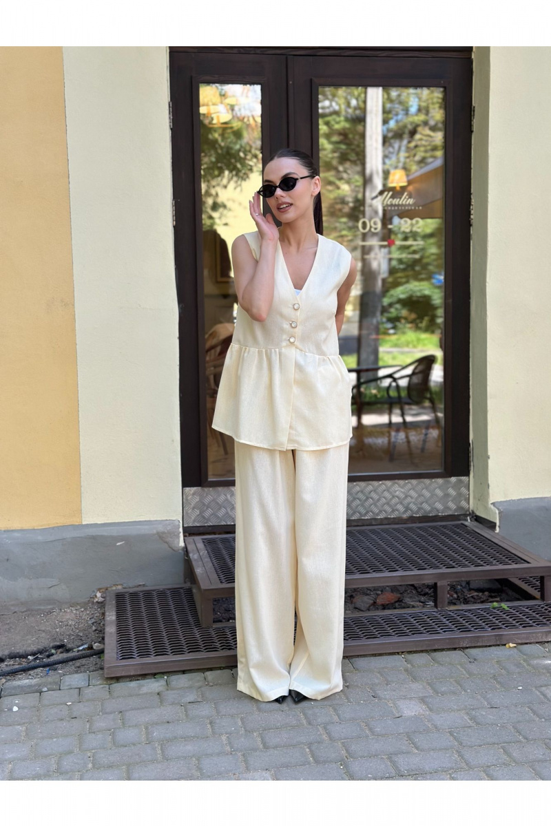 Брючный комплект THE.WOMAN 0331 сливочный