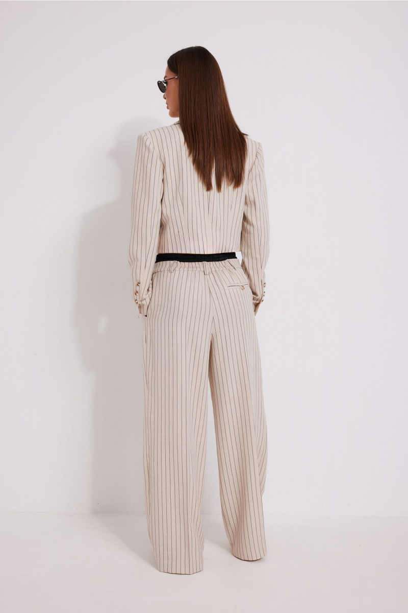 Брючный комплект N.O.W. 1598 беж_полоска_черный