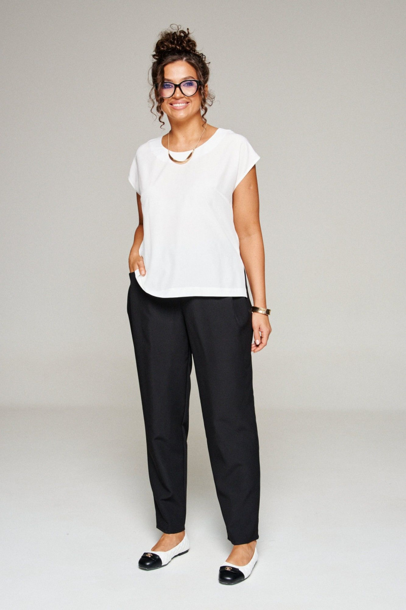 Брючный костюм Beautiful&Free 6345 бежевая_клетка