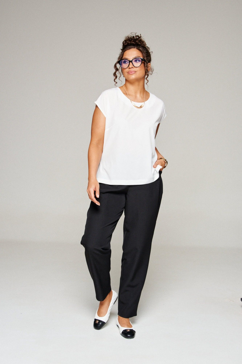 Брючный костюм Beautiful&Free 6345 бежевая_клетка