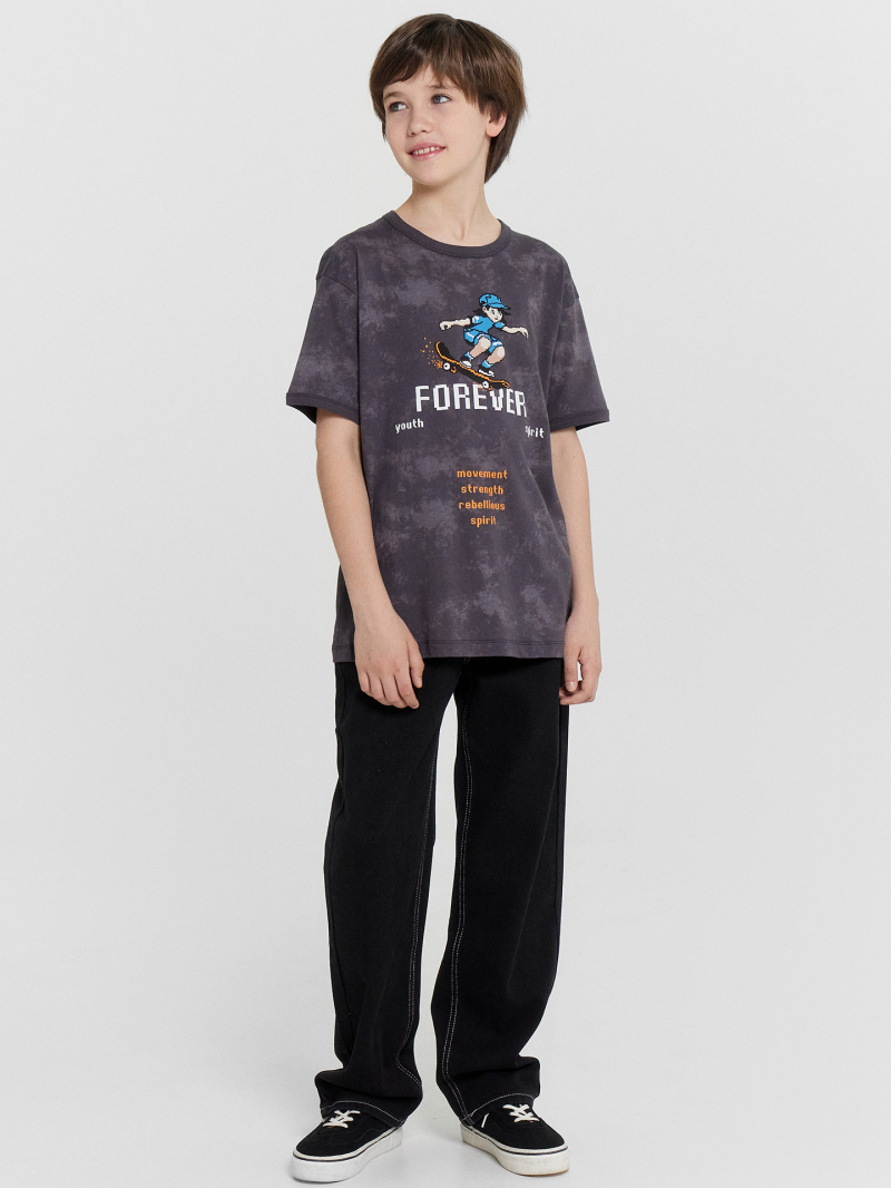 Майки Mark Formelle 113448/24-32723ПП-0 серый_acid_wash_печать_3_сл_на_пол