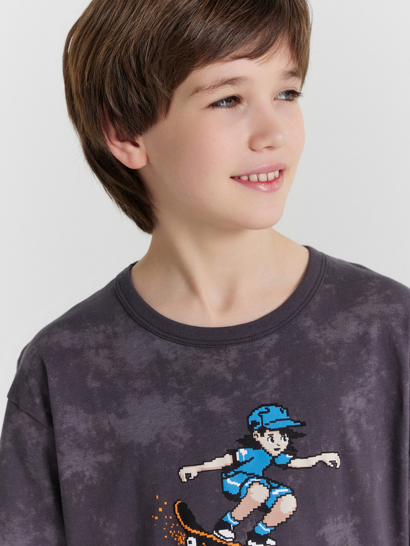 Майки Mark Formelle 113448/24-32723ПП-0 серый_acid_wash_печать_3_сл_на_пол