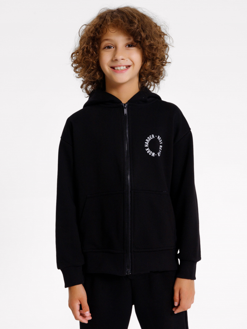 Жакеты и жилеты Mark Formelle 363332/22/24165П-7П черный_печать_1_сл_на_пол_4_сл_на_спинке