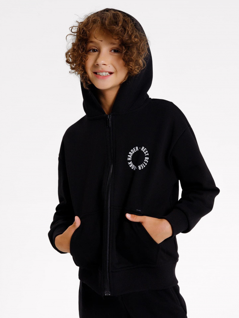 Жакеты и жилеты Mark Formelle 363332/22/24165П-7П черный_печать_1_сл_на_пол_4_сл_на_спинке