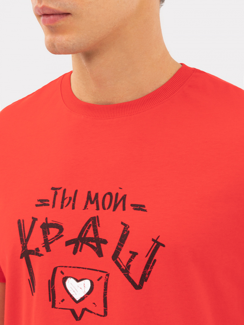 Пижамы Mark Formelle 591026/24-3714ПП-0 красный_фигуры_на_черном_2_сл_на_пол