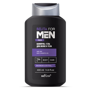 Шампуни Belita Белита for Men-Шампунь-гель д/волос и тела