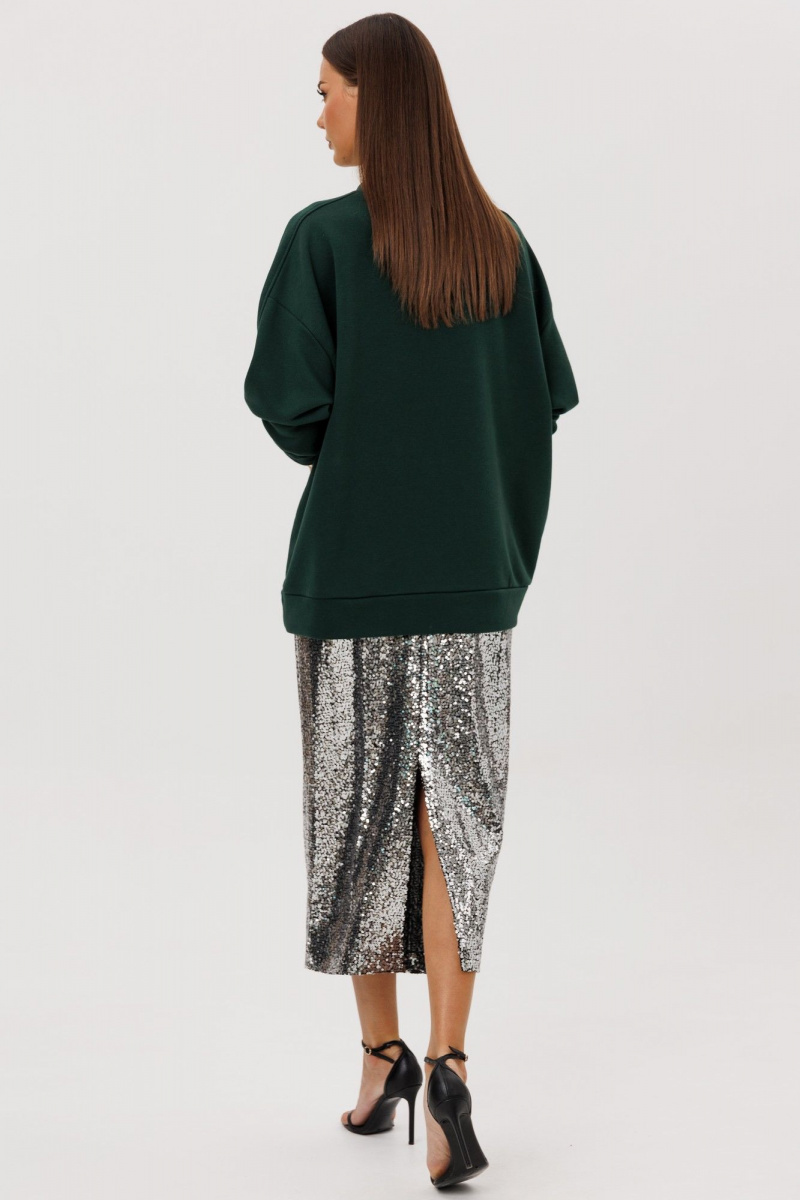 Юбочный комплект Ларс Стиль 1121/1 темный-изумруд_стальной