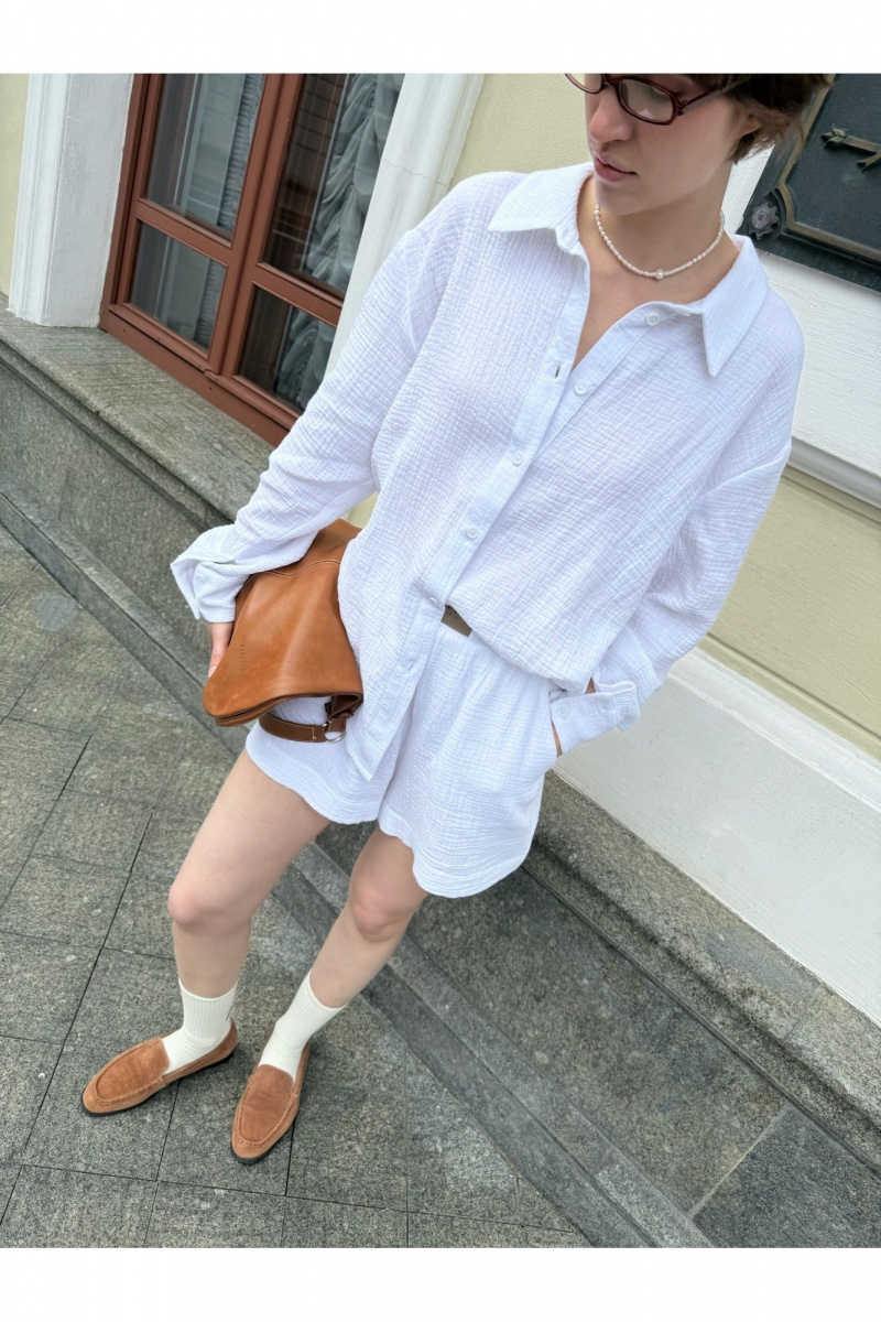 Женский комплект с шортами Skipper Design 930 белый