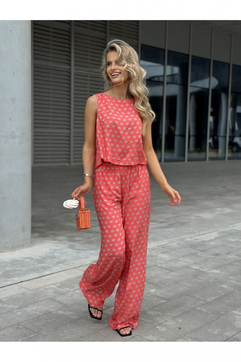 Брючный костюм Dilana VIP 2111 розовый_принт