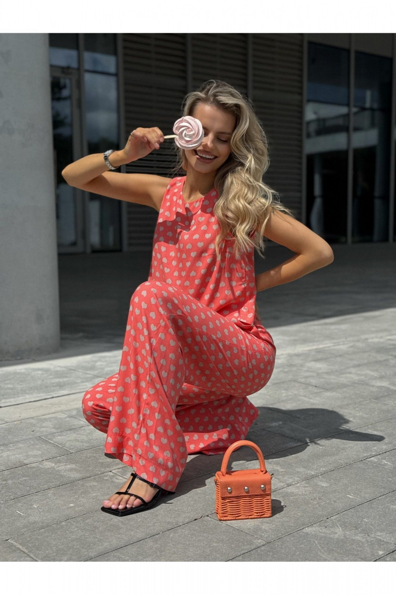 Брючный костюм Dilana VIP 2111 розовый_принт