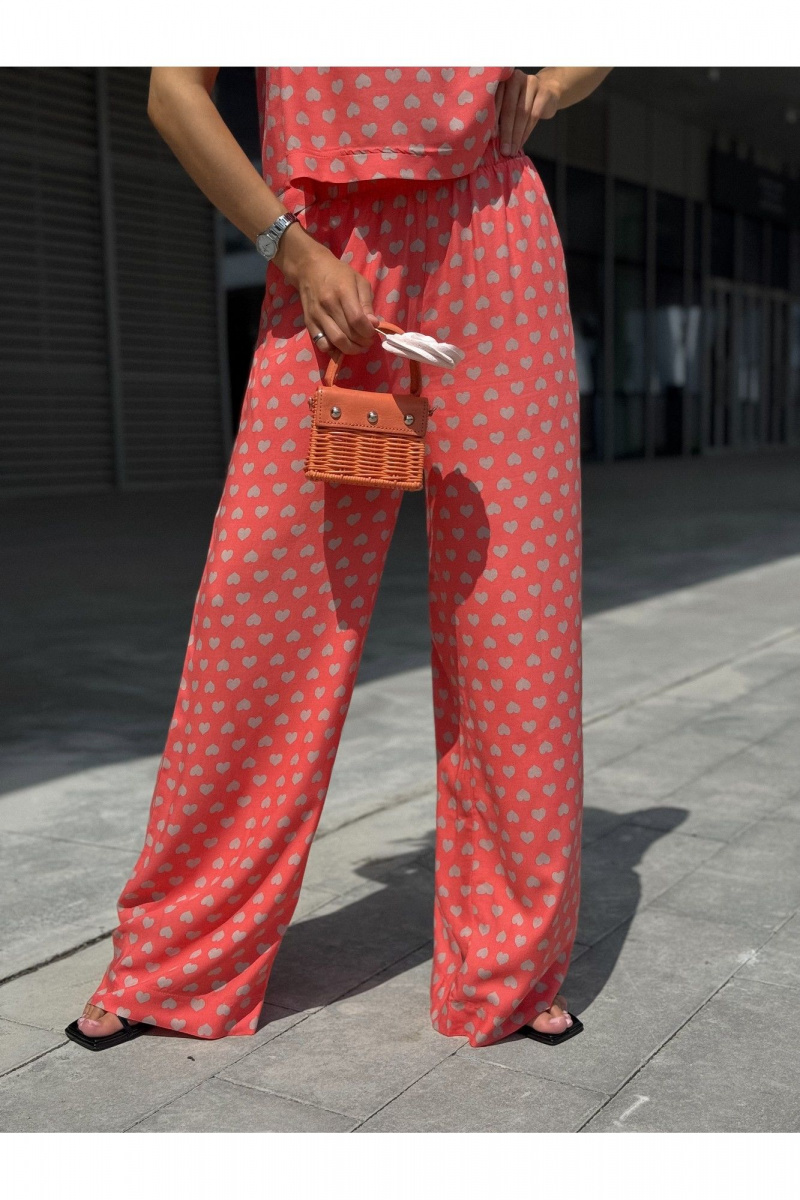 Брючный костюм Dilana VIP 2111 розовый_принт