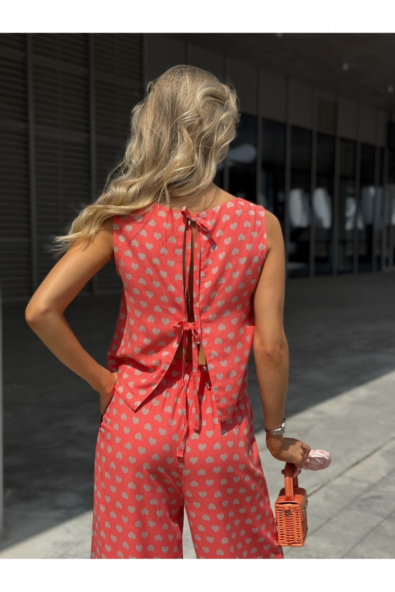 Брючный костюм Dilana VIP 2111 розовый_принт