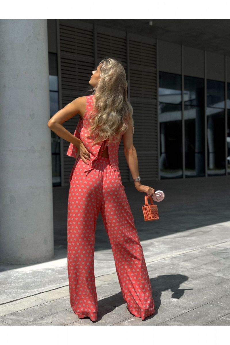 Брючный костюм Dilana VIP 2111 розовый_принт