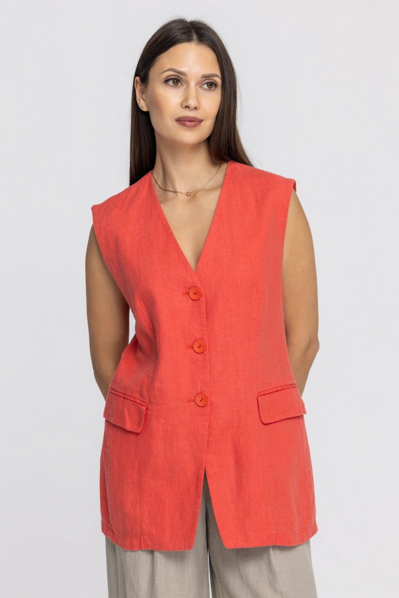 Жилеты FASHION CENTRE Л-3967 коралловый