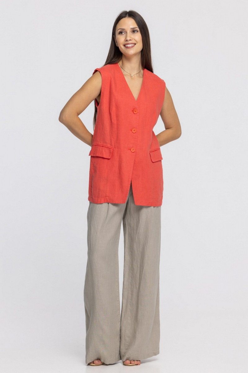 Жилеты FASHION CENTRE Л-3967 коралловый