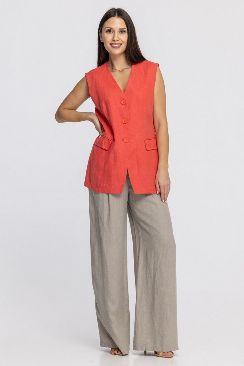 Жилеты FASHION CENTRE Л-3967 коралловый
