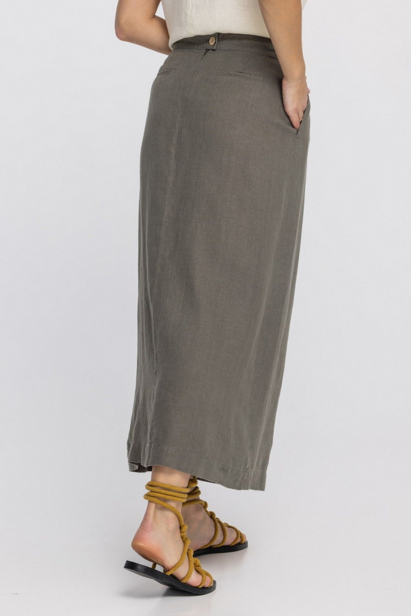 Юбки FASHION CENTRE Л-4008 серо-коричневый
