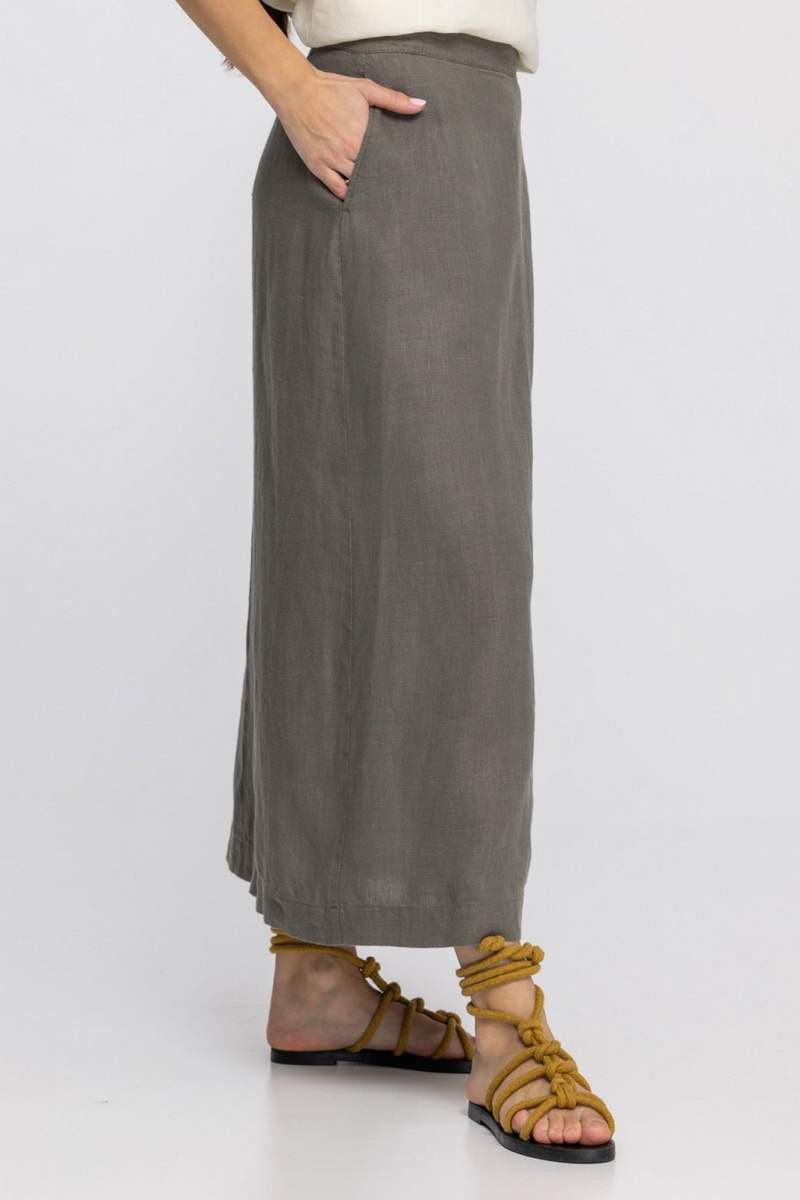 Юбки FASHION CENTRE Л-4008 серо-коричневый