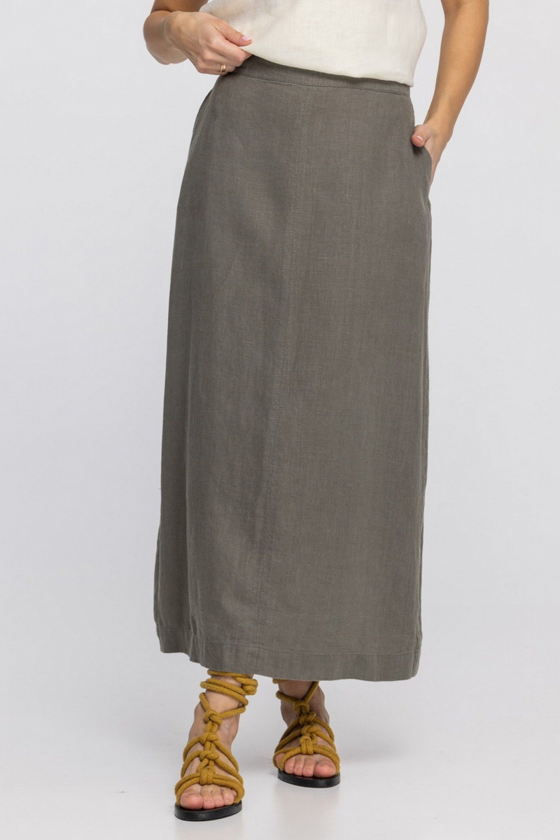 Юбки FASHION CENTRE Л-4008 серо-коричневый