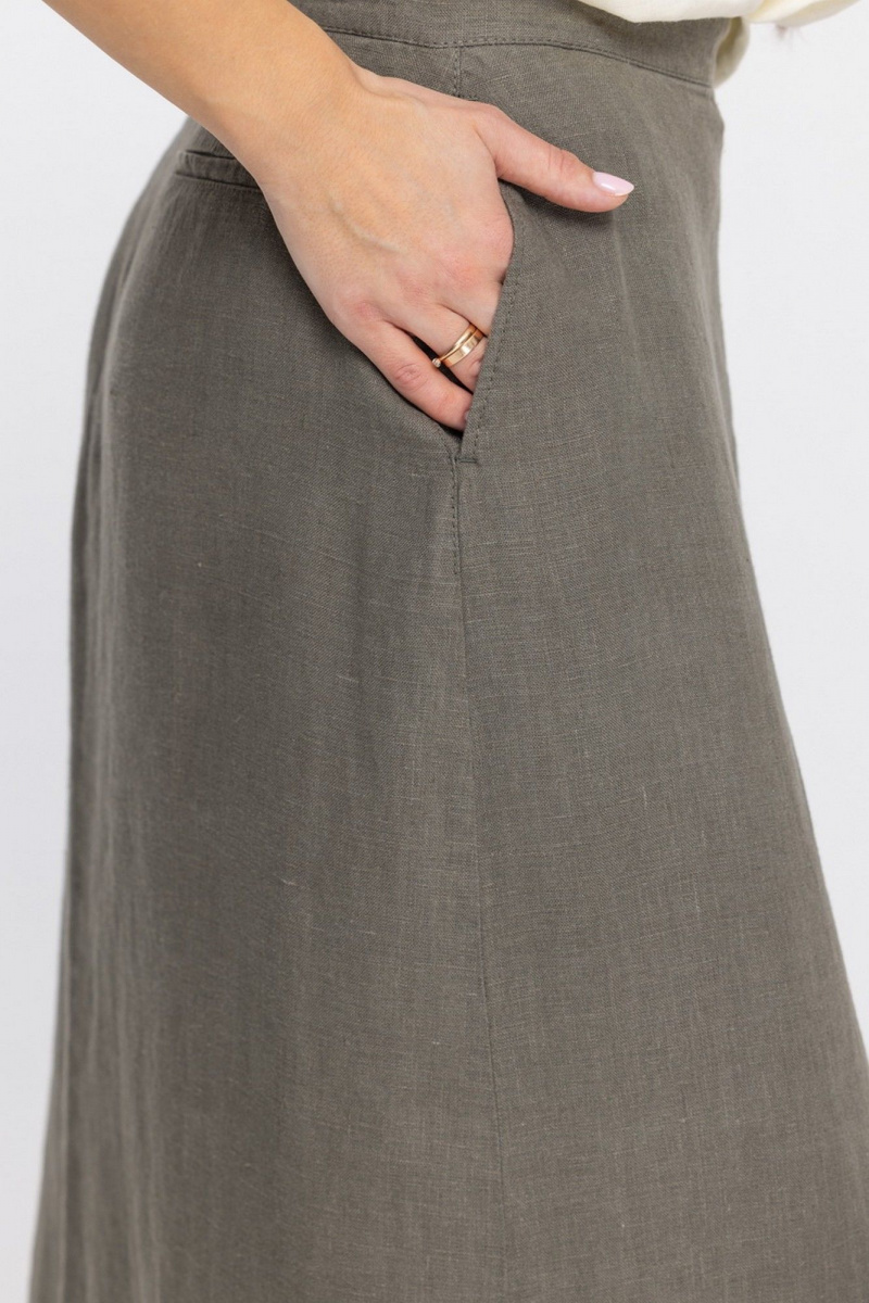 Юбки FASHION CENTRE Л-4008 серо-коричневый