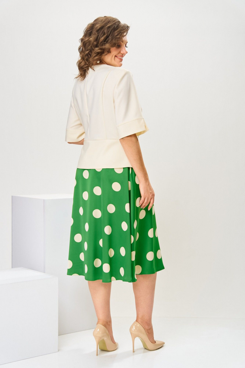 Платья Romanovich Style 1-2798 зеленый/горох