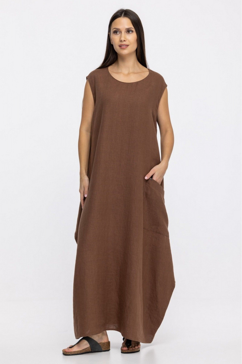 Платья FASHION CENTRE Л-4010 коричневый