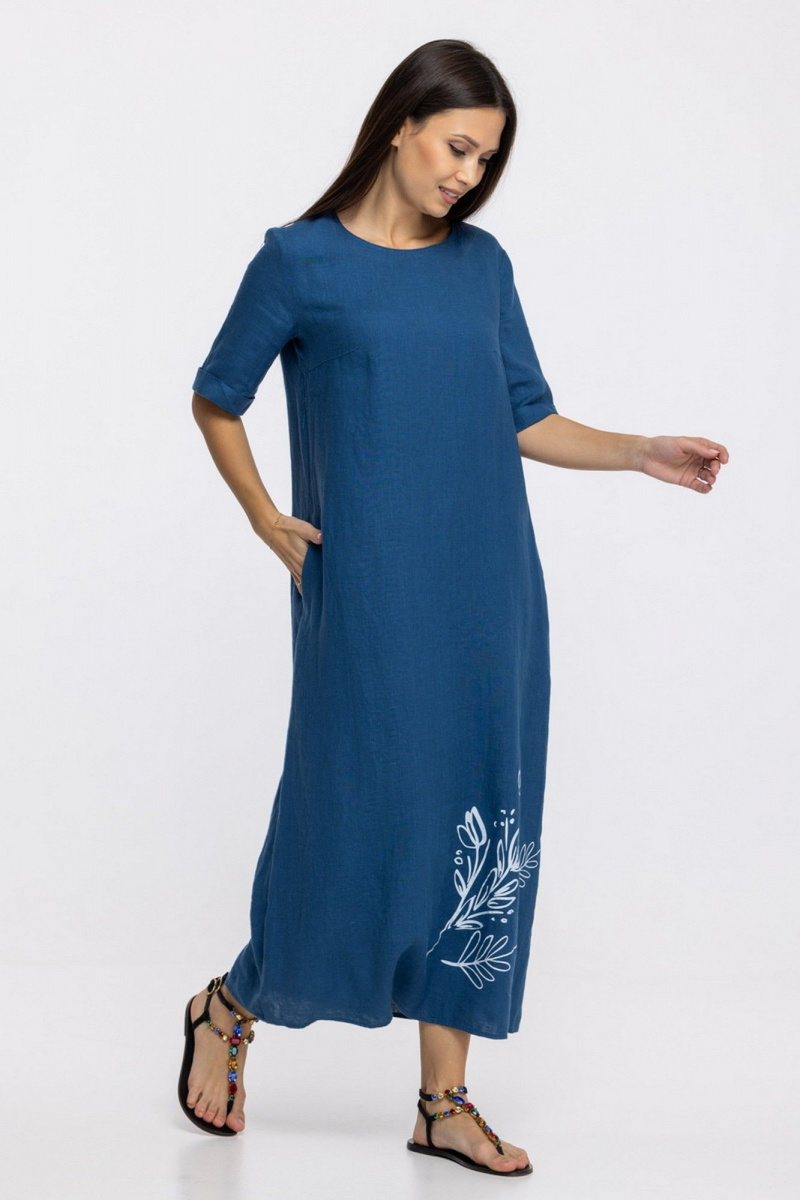 Платья FASHION CENTRE Л-4052 синий
