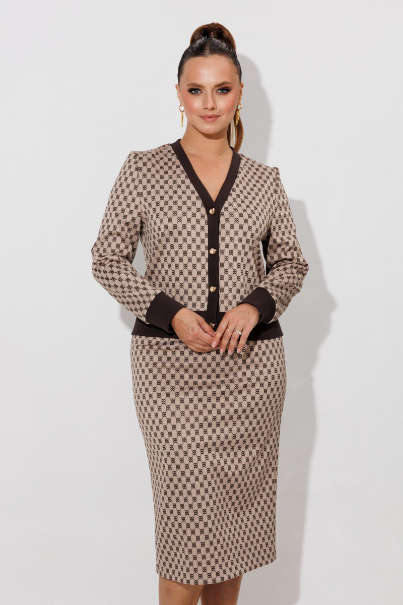 Юбочный костюм Galean Style 903.1 коричневый