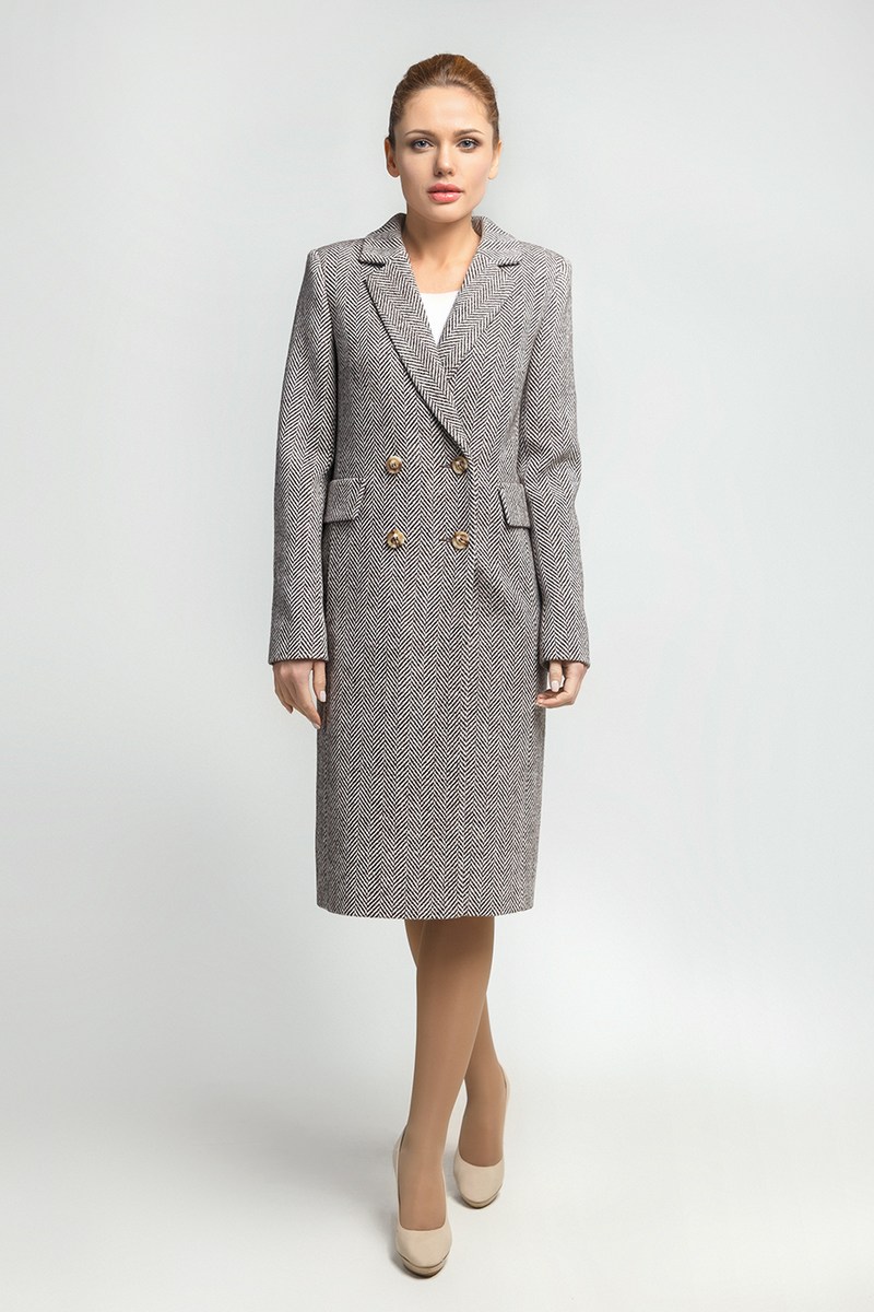 Женское пальто Gotti 172-1у серо-коричневый
