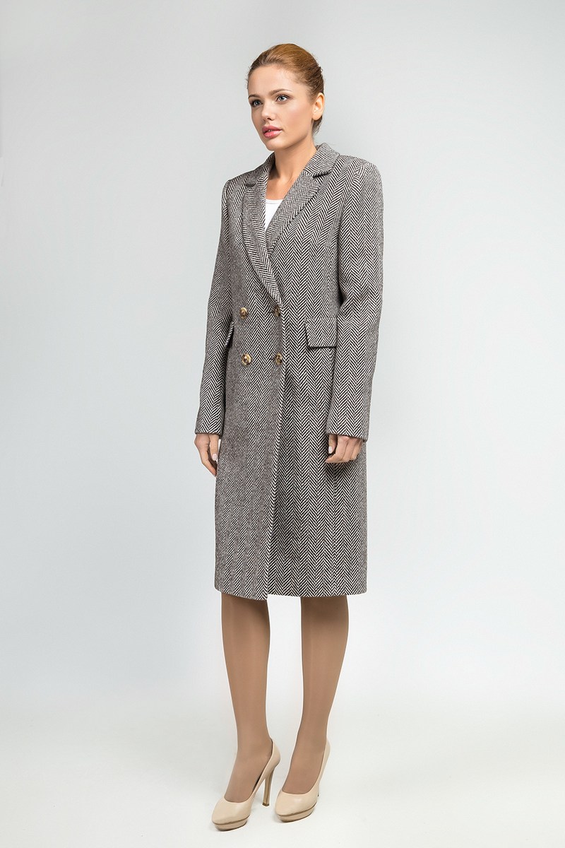 Женское пальто Gotti 172-1у серо-коричневый