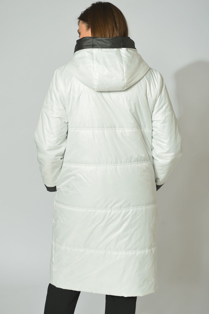 Женское пальто Диомант 1328 бело-черный