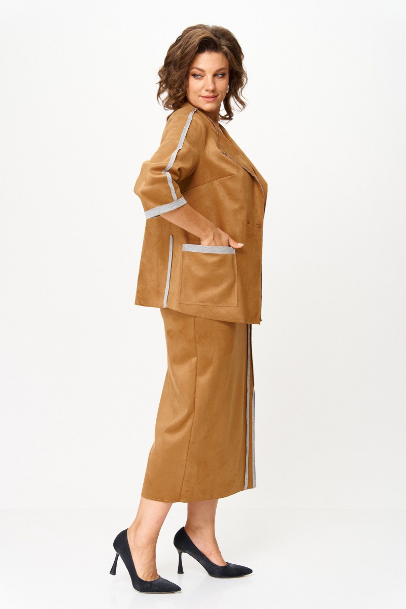 Юбочный костюм Michel chic 1388/1 светло-коричневый