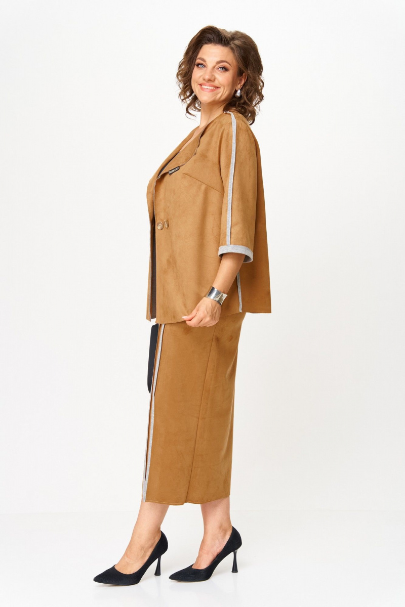 Юбочный костюм Michel chic 1388/1 светло-коричневый