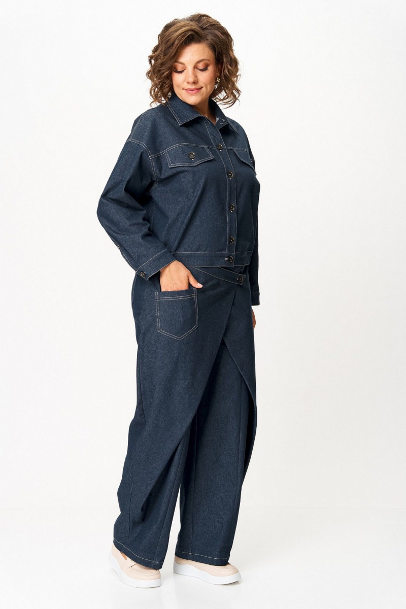 Брючный костюм Koketka i K 1505 синий_джинс