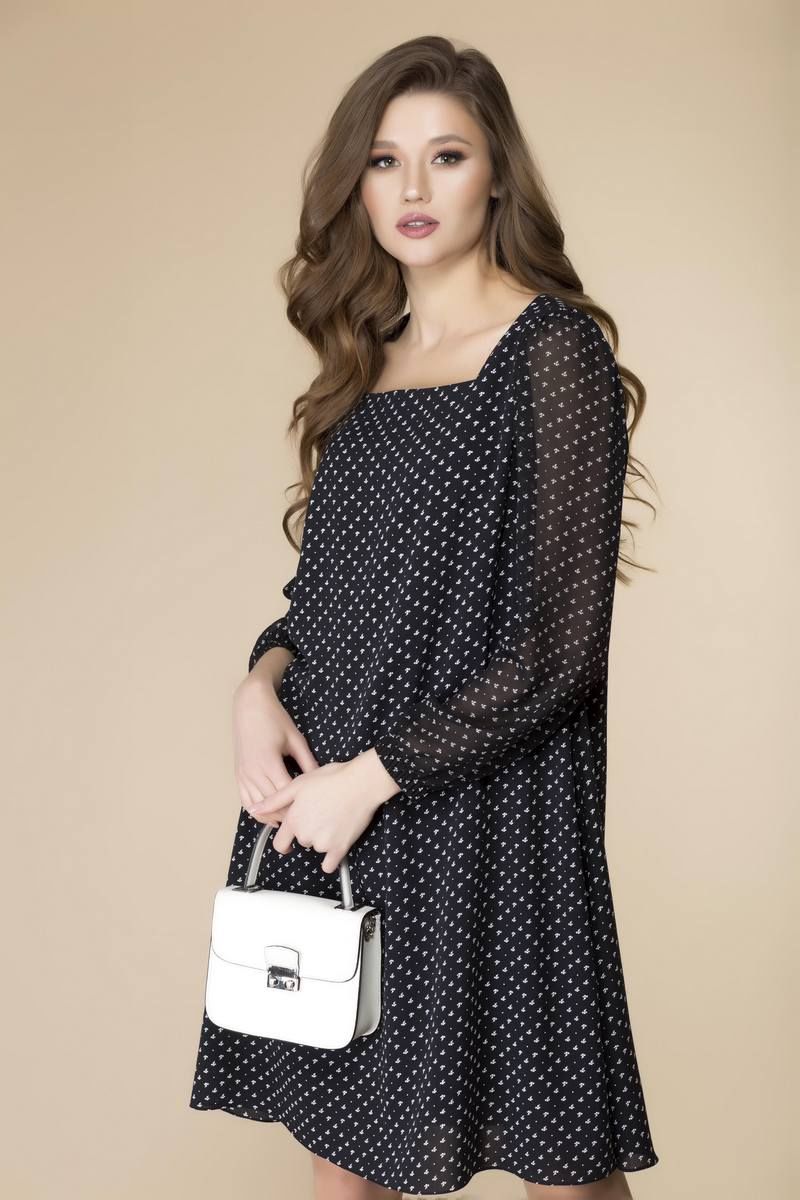 Платье Romanovich Style 1-2094 черный_принт