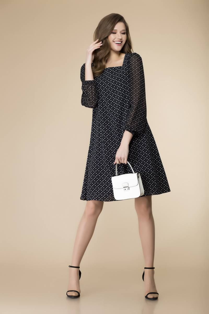 Платье Romanovich Style 1-2094 черный_принт