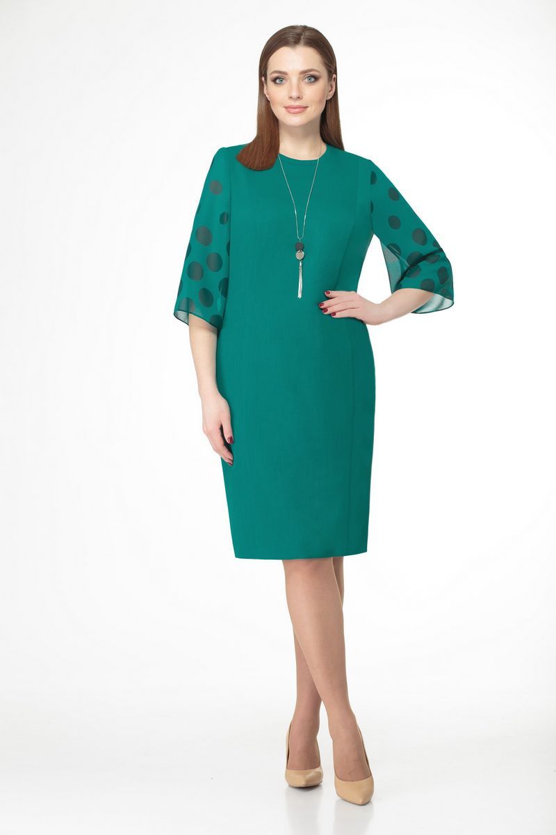 Платье VOLNA 1181 бирюзово-зеленый