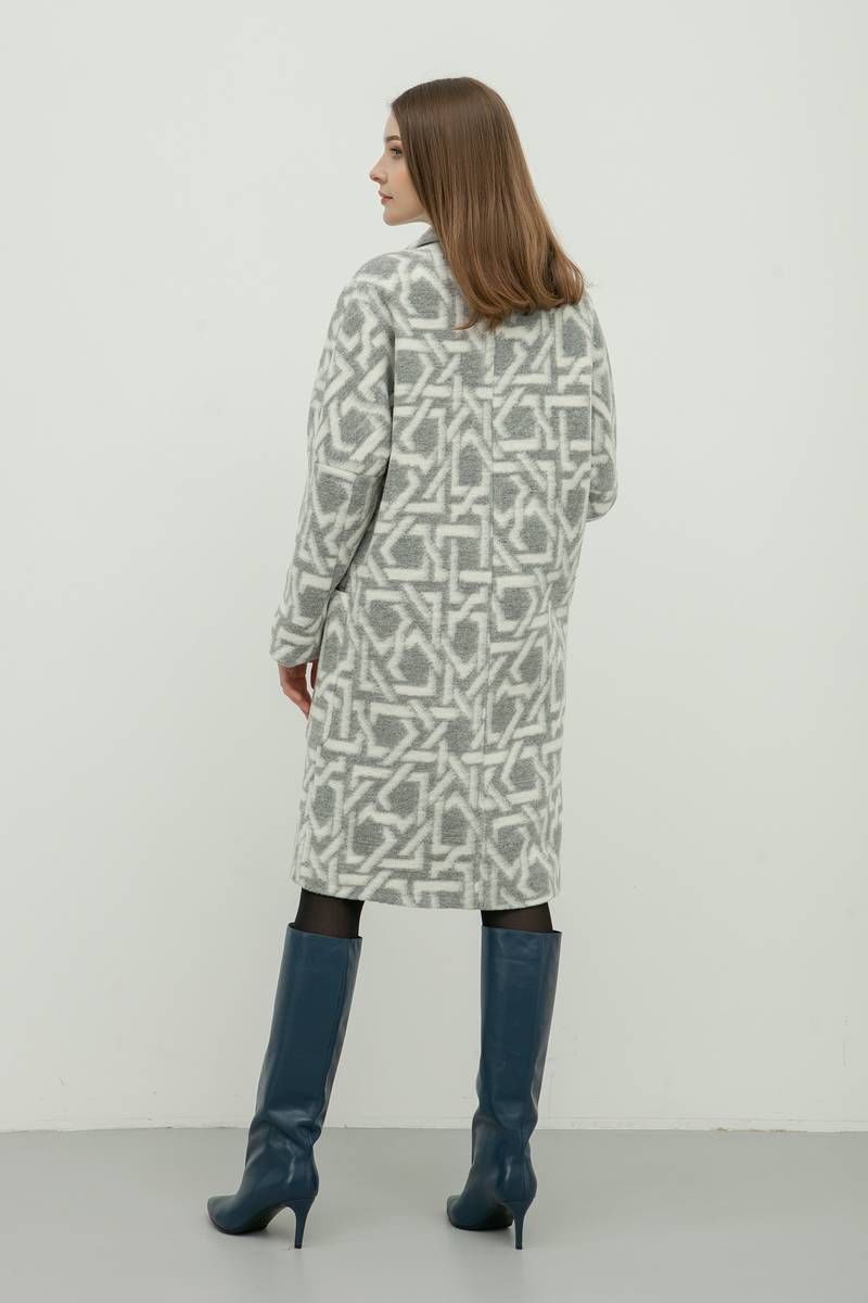 Женское пальто Bugalux 436 164-графика/серый