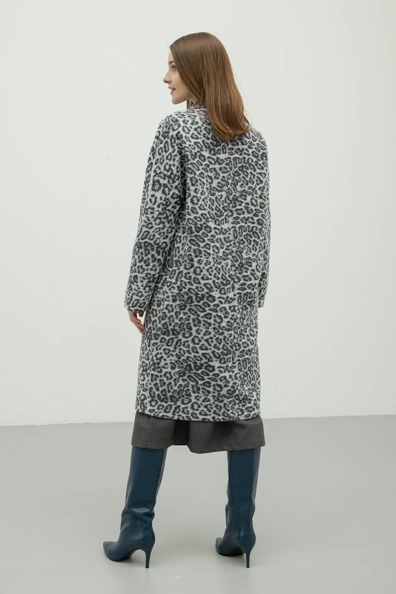 Женское пальто Bugalux 436 170-серый/лео