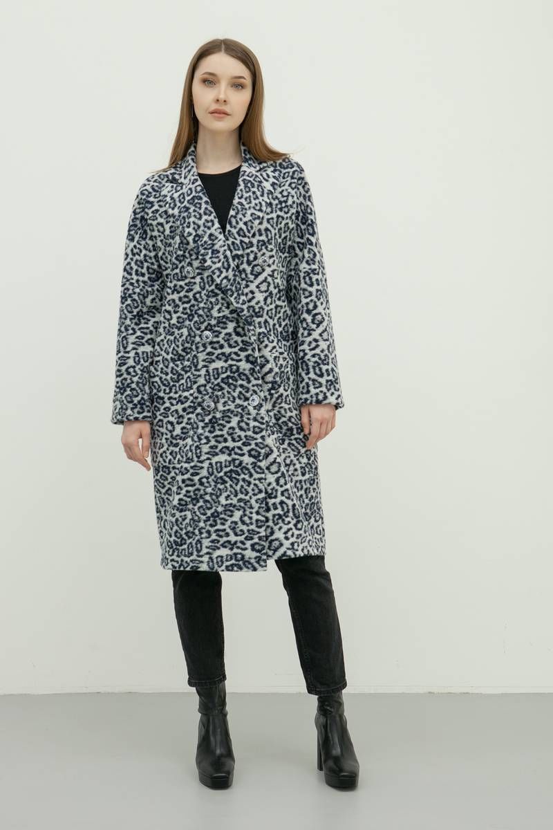 Женское пальто Bugalux 436 170-синий/лео