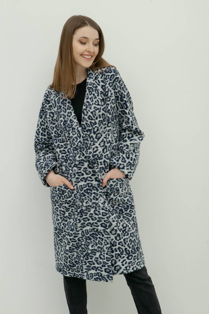 Женское пальто Bugalux 436 170-синий/лео
